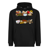 Black floral teacher custom name Heavyweight Hoodie - NancyCooperArtShop