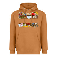 Meerkat floral teacher custom name Heavyweight Hoodie - NancyCooperArtShop