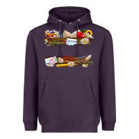 Plum floral teacher custom name Heavyweight Hoodie - NancyCooperArtShop