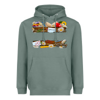 Sage floral teacher custom name Heavyweight Hoodie - NancyCooperArtShop
