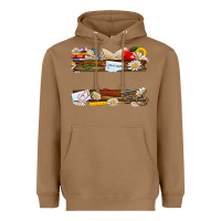 Toasted Coconut floral teacher custom name Heavyweight Hoodie - NancyCooperArtShop