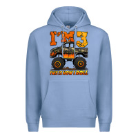 Colony Blue i'm three this is how i roll monster truck birthday Premium Hoodie - Jasminsmagicworld