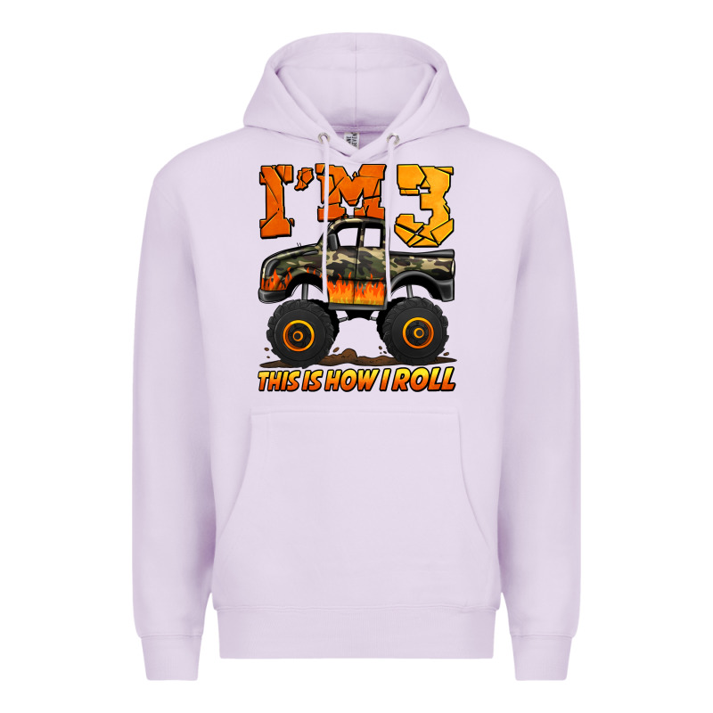 I'm Three This Is How I Roll Monster Truck Birthday Premium Hoodie by Jasminsmagicworld | Teevron