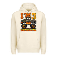 Tofu i'm three this is how i roll monster truck birthday Premium Hoodie - Jasminsmagicworld
