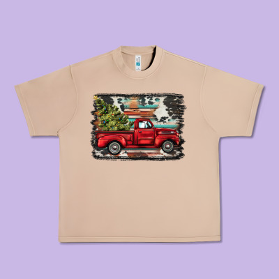 Christmas Truck Urban Heavy Tee Designed By Barkaloodesign