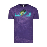 Cloud Purple jumping bass fishing 16oz libbey cup Vintage Tee - HRA Design Shop