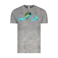 Cloud Rock jumping bass fishing 16oz libbey cup Vintage Tee - HRA Design Shop