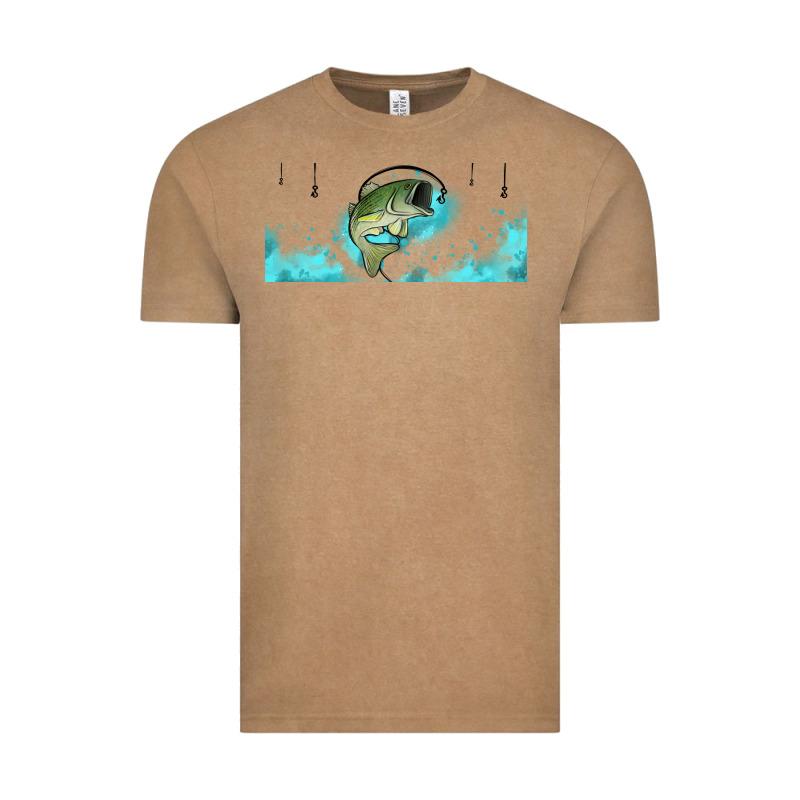 Jumping Bass Fishing 16oz Libbey Cup Vintage Tee by HRA Design Shop | Teevron
