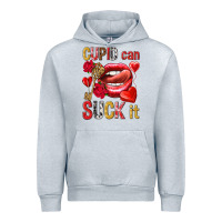 Heather Grey Cupid can suck it Valentine'S Day Urban Hoodie - HowdyJamesFarm
