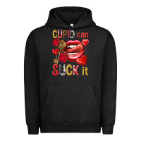 Pigment Black Cupid can suck it Valentine'S Day Urban Hoodie - HowdyJamesFarm