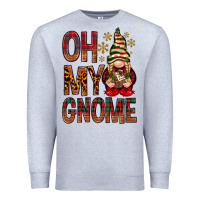 Heather Grey Oh my gnome Premium Sweatshirt - NancyCooperArtShop