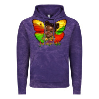 Cloud Purple juneteenth butterfly black girl Vintage Hoodie - HRA Design Shop