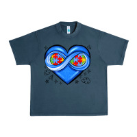 Midnight Navy infinity heart autism awareness Urban Heavy Tee - JahusDesignShop