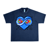 Navy infinity heart autism awareness Urban Heavy Tee - JahusDesignShop