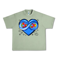 Oil Green infinity heart autism awareness Urban Heavy Tee - JahusDesignShop