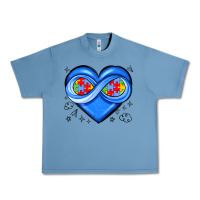 Pebble Blue infinity heart autism awareness Urban Heavy Tee - JahusDesignShop