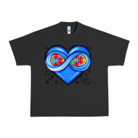Pigment Black infinity heart autism awareness Urban Heavy Tee - JahusDesignShop