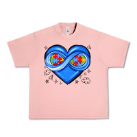 Salmon infinity heart autism awareness Urban Heavy Tee - JahusDesignShop