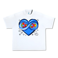 White infinity heart autism awareness Urban Heavy Tee - JahusDesignShop