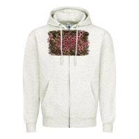 Camouflage Pink Leopard Background Zipper Hoodie | Teevron