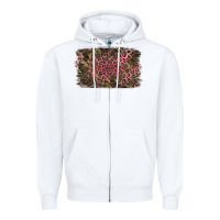 White Camouflage Pink Leopard Background Zipper Hoodie - Jasminsmagicworld