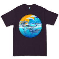 Plum humpback whale Premium Tee - BarkalooDesign
