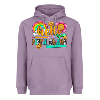 Lavender hello fifth grade Heavyweight Hoodie - NancyCooperArtShop