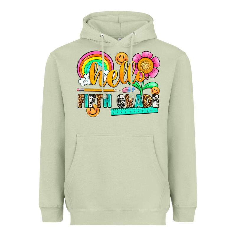 Hello Fifth Grade Heavyweight Hoodie by NancyCooperArtShop | Teevron