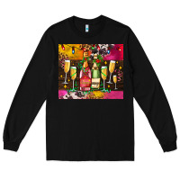 Black Christmas champagne bottles and Long Sleeve Tee - AdoDesignShop