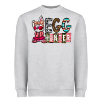 Heather Grey Egg Hunter Heavyweight Sweatshirt - CowhideDigitalArt