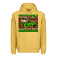 Antique Gold st Patricks farm animals truck Premium Hoodie - Jasminsmagicworld