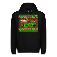 Black st Patricks farm animals truck Premium Hoodie - Jasminsmagicworld