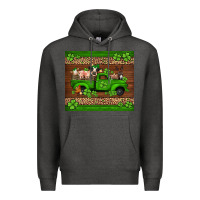 Charcoal Heather st Patricks farm animals truck Premium Hoodie - Jasminsmagicworld