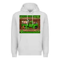 Dove Grey st Patricks farm animals truck Premium Hoodie - Jasminsmagicworld