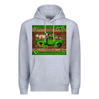 Heather Grey st Patricks farm animals truck Premium Hoodie - Jasminsmagicworld