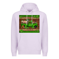 Lilac st Patricks farm animals truck Premium Hoodie - Jasminsmagicworld