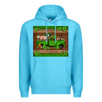 St Patricks Farm Animals Truck Premium Hoodie | Teevron