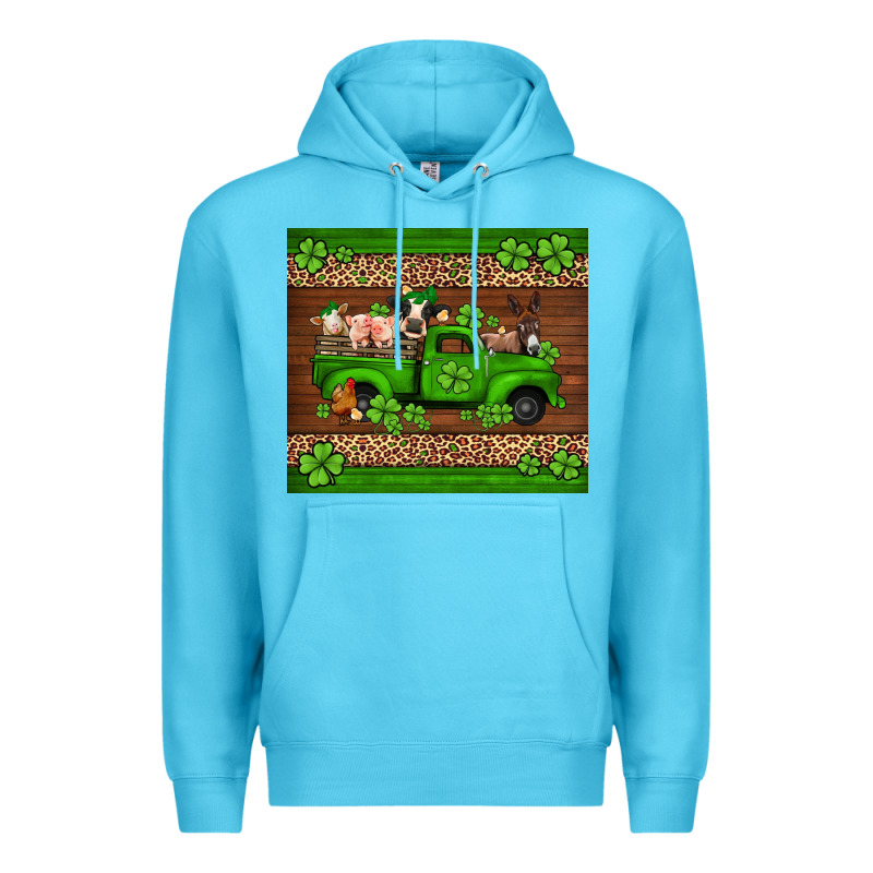 St Patricks Farm Animals Truck Premium Hoodie by Jasminsmagicworld | Teevron