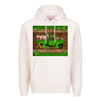 Pale Pink st Patricks farm animals truck Premium Hoodie - Jasminsmagicworld