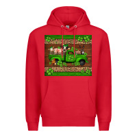Red st Patricks farm animals truck Premium Hoodie - Jasminsmagicworld