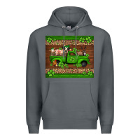 Rock st Patricks farm animals truck Premium Hoodie - Jasminsmagicworld