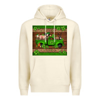 Sandshell st Patricks farm animals truck Premium Hoodie - Jasminsmagicworld