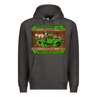 Smoke st Patricks farm animals truck Premium Hoodie - Jasminsmagicworld