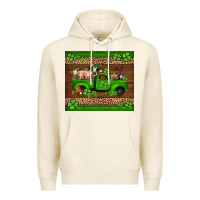 Tofu st Patricks farm animals truck Premium Hoodie - Jasminsmagicworld