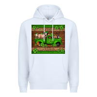 White st Patricks farm animals truck Premium Hoodie - Jasminsmagicworld