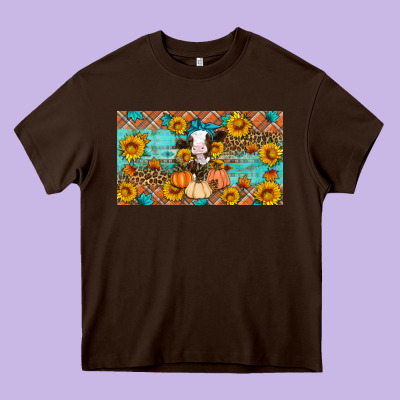 Fall Cow Heavy Core Tee Designed By Artiststas