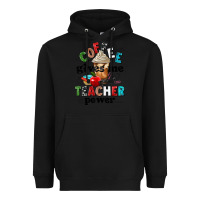 Black coffee gives me teacher power Heavyweight Hoodie - NancyCooperArtShop