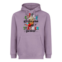 Lavender coffee gives me teacher power Heavyweight Hoodie - NancyCooperArtShop