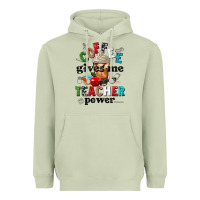 Matcha coffee gives me teacher power Heavyweight Hoodie - NancyCooperArtShop