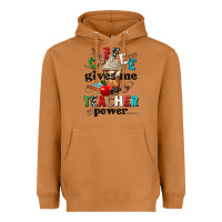 Meerkat coffee gives me teacher power Heavyweight Hoodie - NancyCooperArtShop